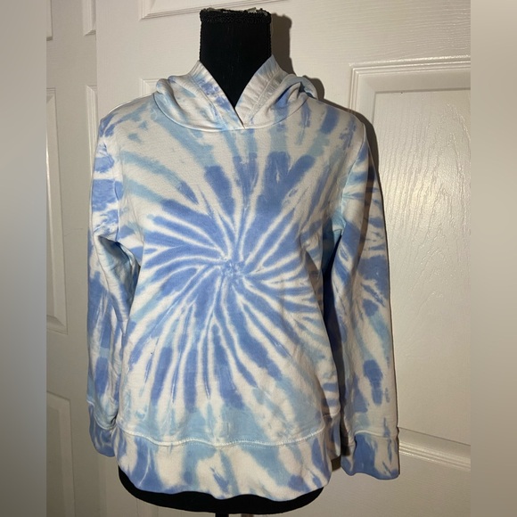 J. Crew Tops - J. Crew Blue and White Relaxed Hoodie